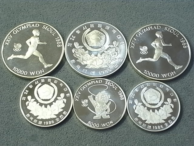 1988年オリンピック銀貨-